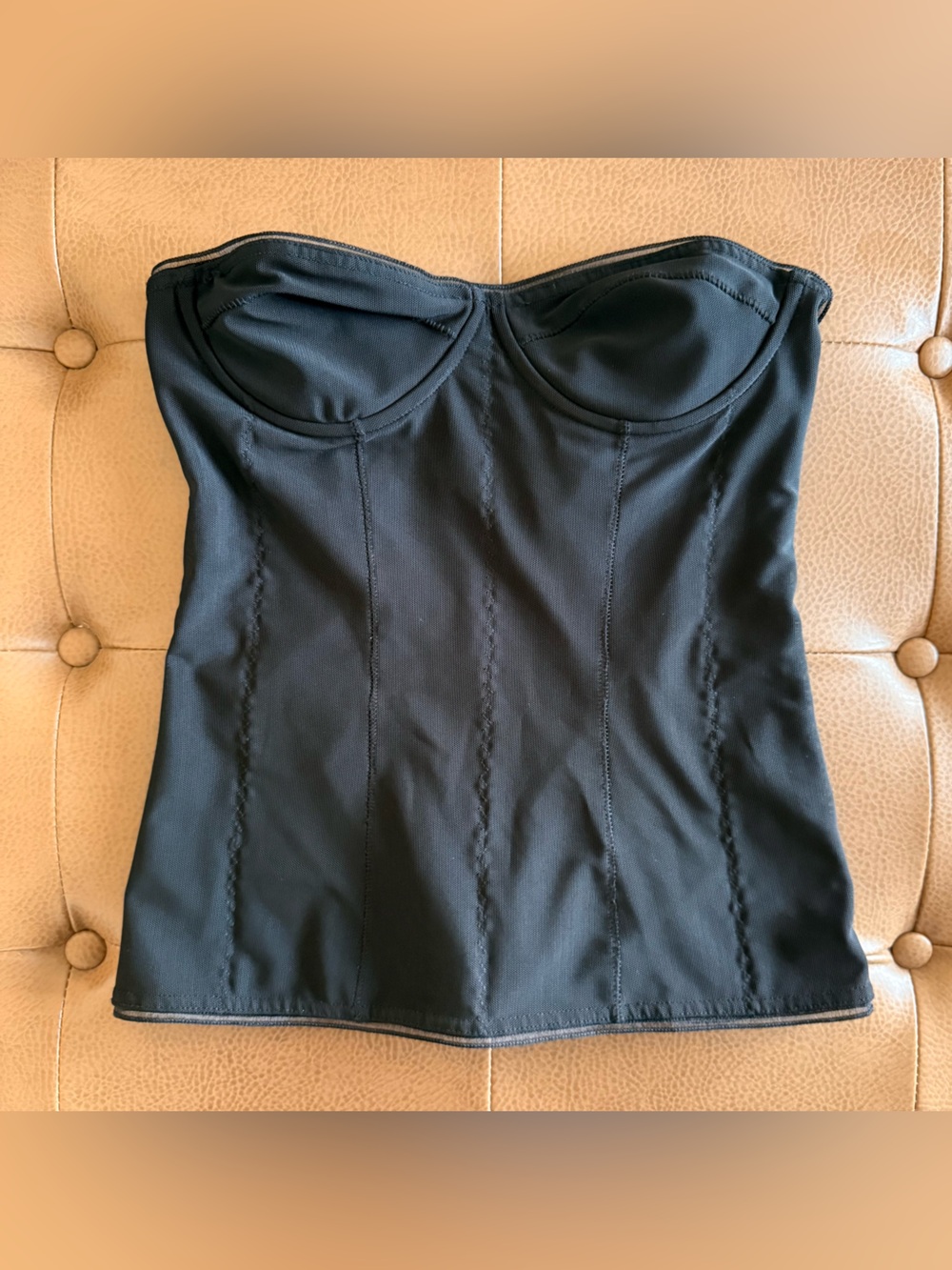Zara Black Strapless Corset Top